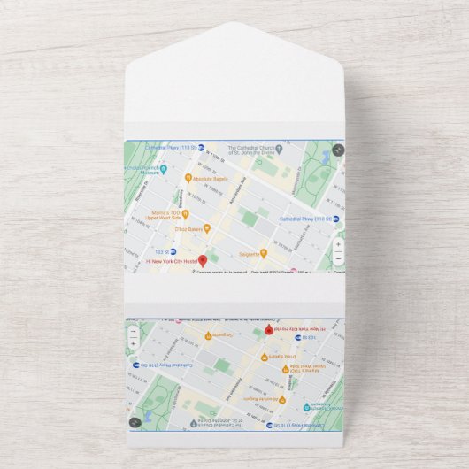 Alles in één bruiloft uitnodiging (Buitenkant)