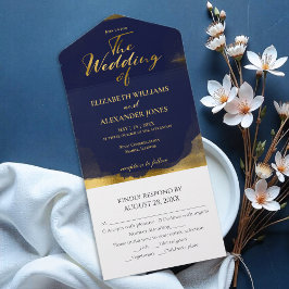 Alles in één bruiloft uitnodigingen | Abstract bla