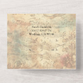 Alles in een bruiloft uitnodigingen Muzieknoten (Achterkant)