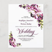 Alles in één budget roze bloemenbruiloft (Voorkant)