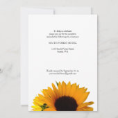 Alles in één budget rustieke zonnebloem bruiloft kaart (Achterkant)