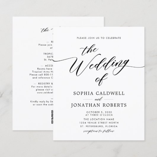 Alles in één budgetkalligrafie (Voorkant / Achterkant)