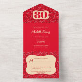 Alles in een Chinese 80ste verjaardag uitnodiging (Binnen)