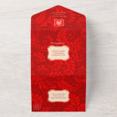 Alles in één Chinese langlevenloze uitnodiging (Buitenkant)