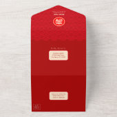 Alles in één Chinese langlevenloze uitnodiging (Buitenkant)