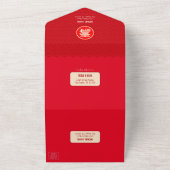 Alles in één Chinese langlevenloze uitnodiging (Buitenkant)