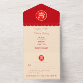 Alles in één Chinese langlevenloze uitnodiging (Binnen)