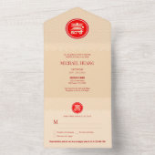 Alles in één Chinese langlevenloze uitnodiging (Binnen)