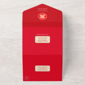 Alles in één Chinese langlevenloze uitnodiging (Buitenkant)