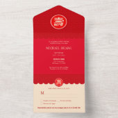 Alles in één Chinese langlevenloze uitnodiging (Binnen)