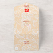 Alles in één Chinese langlevenloze uitnodiging (Buitenkant)