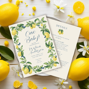 Alles-in-één Ciao Baby Lemon Vlinder Baby shower Kaart