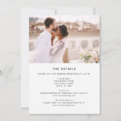 Alles in een De bruiloft van de minimalistische fo Kaart (Achterkant)