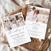 Alles in een De bruiloft van de minimalistische fo Kaart