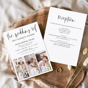 Alles in één De bruiloft van minimalist Kaart