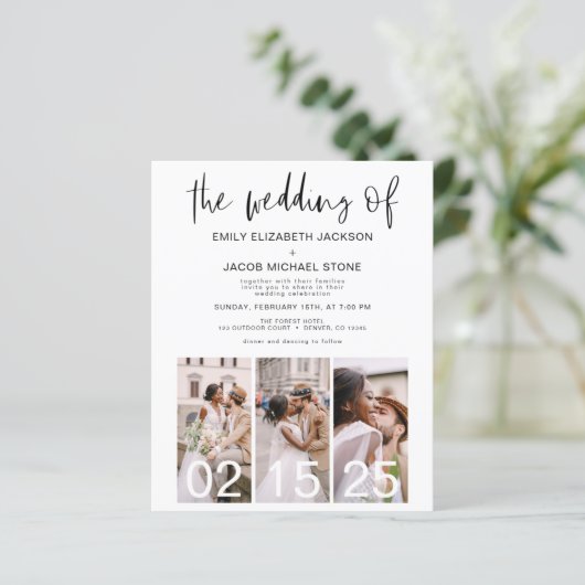 Alles in een De bruiloft van minimalistische eenvo (Staand voorkant)