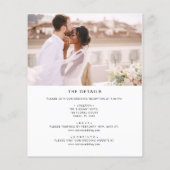 Alles in een De bruiloft van minimalistische eenvo (Achterkant)