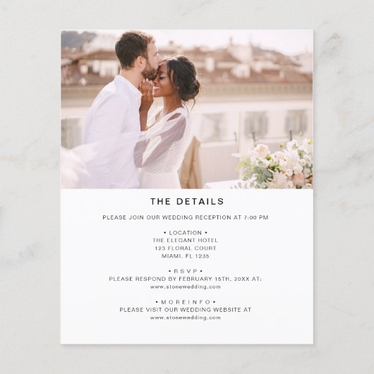 Alles in een De bruiloft van minimalistische eenvo (Achterkant)