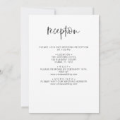 Alles in een De bruiloft van minimalistische eenvo Kaart (Achterkant)