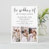 Alles in een De bruiloft van minimalistische eenvo Kaart (Staand voorkant)