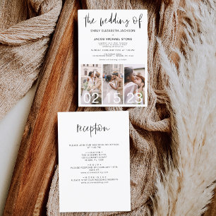 Alles in een De bruiloft van minimalistische eenvo Kaart