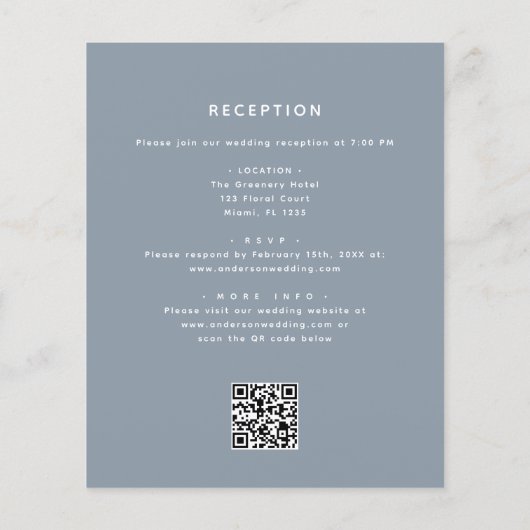 Alles in één e-mailbericht over het huwelijk met e (Achterkant)