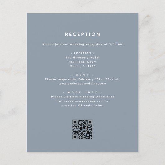 Alles in één e-mailbericht over het huwelijk met e (Achterkant)