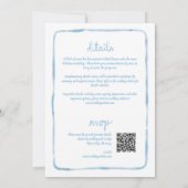 Alles in een eenvoudige hand getekend blauw QR RSV Kaart (Achterkant)