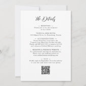 Alles in één eenvoudige zwarte kalligrafie kaart (Achterkant)