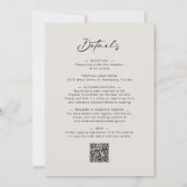 Alles in één Eggshell Moderne Calligrafie Weddensc Kaart (Achterkant)