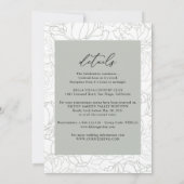 Alles in één elegant script Sage Green Wedding Kaart (Achterkant)