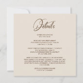 Alles in één elegante Herfst bloemenbruiloft Kaart (Achterkant)