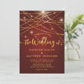 Alles in één elegante mousserende gouden koordlich kaart (Staand voorkant)