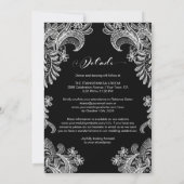 Alles in één elegante zwarte en witte race kaart (Achterkant)