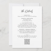 Alles in één elegante zwarte kalligrafie kaart (Achterkant)