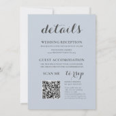 Alles-in-één Eucalyptus Bloemen Stoffig Blauw Brui Kaart (Achterkant)