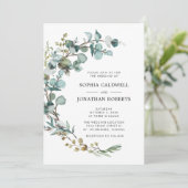 Alles in één Eucalyptus Botanical Weddenschap Kaart (Staand voorkant)