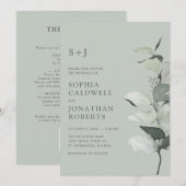 Alles in één Eucalyptus Botanische Sage Weddenscha Kaart (Voorkant / Achterkant)