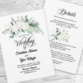 Alles in één eucalyptus bruiloft kaart