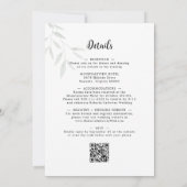 Alles in één Eucalyptus Calligrafie QR Code Wedden Kaart (Achterkant)