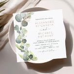 Alles in één Eucalyptus Greenery Rustic Wedding Kaart<br><div class="desc">Maak je klaar om de toon te zetten voor je aanstaande bruiloft met onze prachtige en budgetvriendelijke all-in-one eucalyptustrouwuitnodigingen. Deze uitnodigingen zijn voorzien van een verbluffend eucalyptusontwerp, dat een beetje natuur brengt op uw speciale dag. Met een budgetvriendelijk prijsniveau kunt u de perfecte uitnodiging hebben zonder de bank te breken....</div>