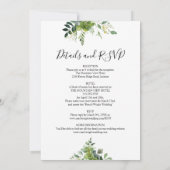 Alles in één eucalyptus groen elegante bruiloft kaart (Achterkant)