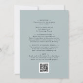 Alles in één eucalyptus Holly Berries Winter Weddi Kaart (Achterkant)