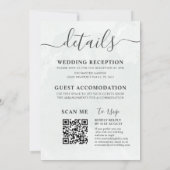 Alles-in-één Eucalyptus Sage Groene bruiloft Kaart (Achterkant)