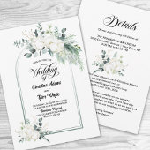 Alles in één eucalyptusboog bruiloft kaart