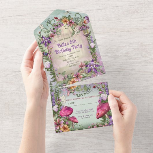 ALLES IN ÉÉN Fairthday-uitnodiging All In One Uitnodiging (Afscheurbaar)