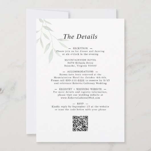 Alles in één fijne epalyptus en schaduwweduwschap kaart (Achterkant)