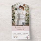 Alles-in-één foto bruiloft uitnodiging met QR-code (Binnen)