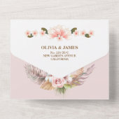 Alles-in-één foto bruiloft uitnodiging met QR-code (Achterkant)