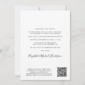 Alles in één foto QR-code bruiloft receptie Kaart (Achterkant)